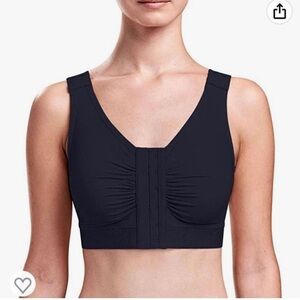 marena recovery flexfit shirred front bra style b2 black 32 AA/AB